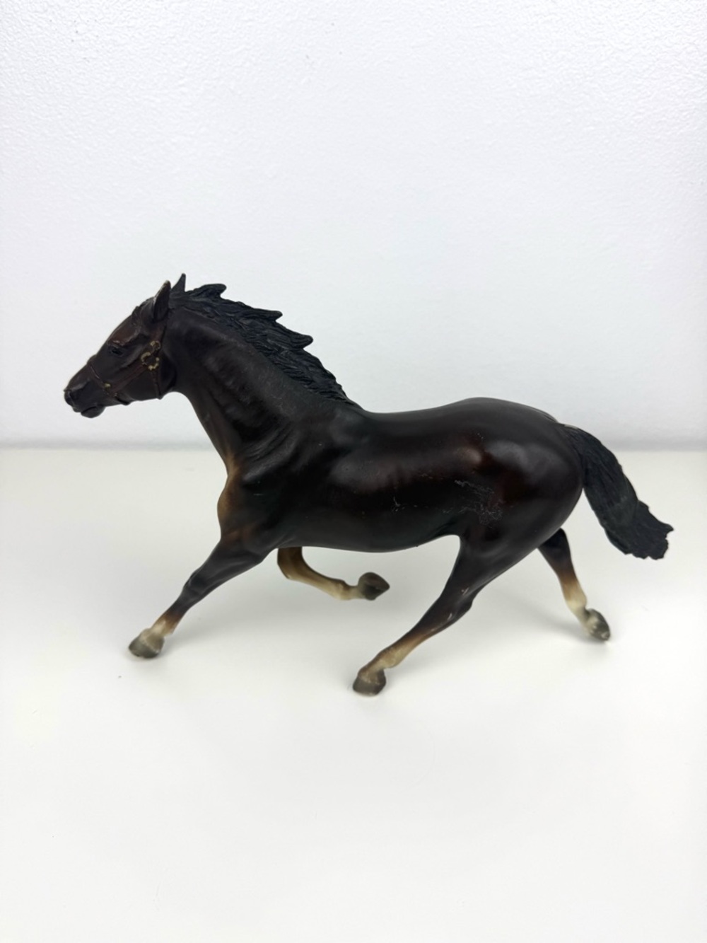 Vintage Breyer Horse Pacer 9" Dark Brown and Black Galloping Horse Figure